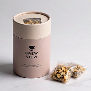Caja de Regalo Cilíndrica de Cartón Redonda de Lujo Personalizada para Té, con Impresión de Logotipo, OEM ODM - Product Image 1