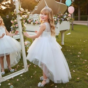 <span class=keywords><strong>Abito</strong></span> da Principessa in Stile Occidentale con Pizzo, Vestito da Sposa <span class=keywords><strong>Bianco</strong></span> con Coda Lunga per Bambine, <span class=keywords><strong>Abito</strong></span> da Cerimonia Soffice per Bambine di 8 Anni - Product Image 2