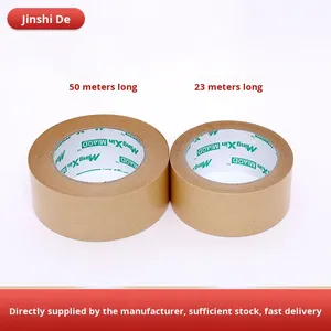 JIANG lun phân hủy sinh học cao su không thấm nước kraft giấy Băng một mặt 50m Chiều dài tay tearable độ bám dính cao carton niêm phong - Product Image 4