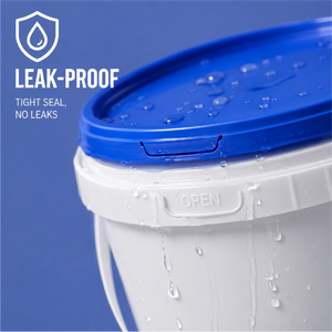 Runde Transparente Eimer mit Deckel, Lebensmittelecht, <span class=keywords><strong>1</strong></span> Gallone, 5 Gallonen, 25 Liter, Schwarze Kunststoffeimer, 20 Liter Fässer & Behälter - Product Image 6