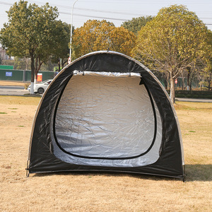 Abri de vélo extérieur imperméable, résistant au soleil et au vent, double porte, en tissu Oxford 210D et fibre de verre, pour une seule personne, toutes saisons - Product Image 3