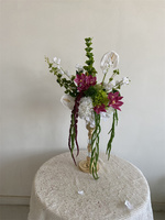 Nouvelle Composition Florale de Mariage 2027 – Centre de Table Artificiel en Soie Blanche et Verte pour Décoration d'Événements de Mariage