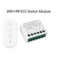 Module d'interrupteur intelligent WiFi super mini avec télécommande RF 433 MHz, récepteur relais en plastique pour Tuya Google Home Alexa