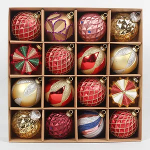 16 3.15-inch Shatterproof Christmas Balls Can Decorate Christmas Tree Party Activities