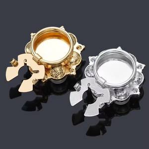 Boutons de manchette plaqués écologiques de luxe en perles et strass pour femmes, accessoires de robe, vente en gros - Product Image 4