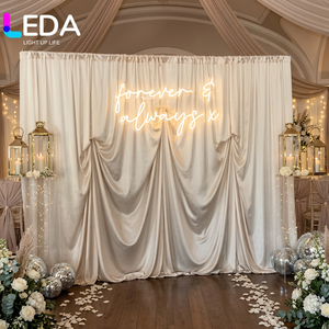 LEDA Venta al por Mayor, Cortina Semicircular de Seda de Leche para Decoración de Escenarios, Personalizable en Cualquier Tamaño, con Base con Patrón de Ondas, para Decoraciones de Boda - Product Image 3