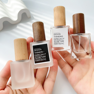 Flacon vaporisateur de parfum en verre haut de gamme 10 ml avec capuchon en bois, portable pour voyage, flacon échantillon haut de gamme à visser - Product Image 2