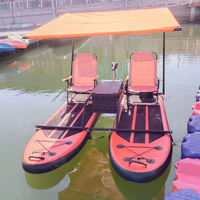 Planche de paddle gonflable tendance DWF pour 2 personnes, résistante à l'usure, pour activités aquatiques en famille