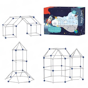 Juguete de Construcción de Fortines para Niños, Kit de Construcción de Fortines DIY STEM, Juguete Educativo para Niños y Niñas, 122 Piezas - Product Image 1