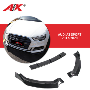 Lame de pare-choc avant en Fiber de carbone, accessoire pour voiture, noir brillant, pour <span class=keywords><strong>Audi</strong></span> <span class=keywords><strong>A3</strong></span> <span class=keywords><strong>sport</strong></span> 2017 — 2020, séparation, diffuseur de lèvre - Product Image 2