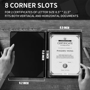 Titulaire <span class=keywords><strong>de</strong></span> certificat <span class=keywords><strong>de</strong></span> taille A4 Dossier Couverture <span class=keywords><strong>de</strong></span> diplôme en cuir PU - Product Image 2