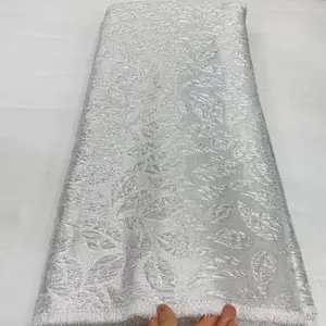 Latest Garment Dress Brocade Fabric Material Jacquard Brocade Lace Fabric Damask For Dress good quality