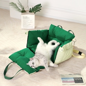 Abnehmbarer Autositz für Haustiere, Tragbares Reisebett aus Polyester, Waschbarer Transportbehälter für Kleine Hunde und Katzen - Product Image 2