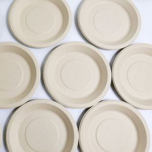 Assiettes jetables biodégradables en fibre de bambou de 6 pouces, vaisselle compostable écologique pour les fêtes, les pique-niques et les restaurants - Product Image 4
