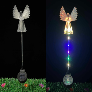 โคมไฟแองเจิล LED พลังงานแสงอาทิตย์หลากสี IP65แสงบรรยากาศนางฟ้าใยแก้วนำแสงกันน้ำน้ำหนักเบาสำหรับสวนสนามหญ้าวันหยุด - Product Image 1