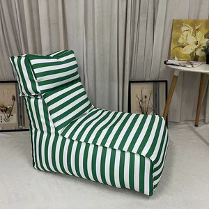 IStapromo Gifts Outdoor Striped Lounger No <b>Filling</b> Ultra Soft Foldable Furniture Comfy Beanbag for Beach Swimming Pool - Product Image 3