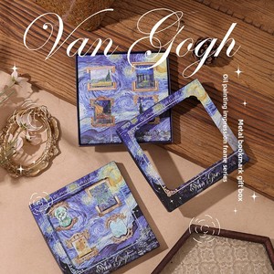 Marque-page en métal créatif Van Gogh, peinture à l'huile, cadre d'image impressionniste, papeterie culturelle de style vintage, inspiré des étudiants - Product Image 1