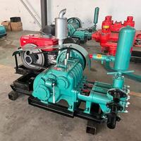 Pompe à boue triplex BW250 alimentée par un moteur diesel pour le forage de puits d'eau, pompe à piston haute pression, exploration géologique