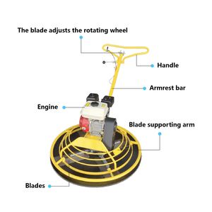Truelle à ciment de route de 100cm Truelle à béton à essence - Product Image 2