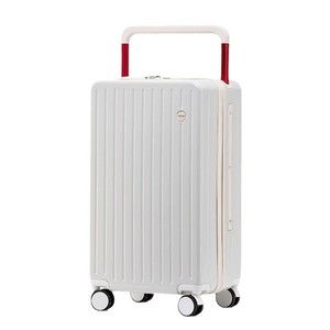 กระเป๋าเดินทางแบบล้อลากขนาด 24 นิ้ว ล้อหมุนได้รอบทิศทาง พร้อมกุญแจรหัส ความจุขนาดใหญ่ สำหรับการเดินทางพักผ่อน ใช้ได้ทั้งชายและหญิง สีขาวมุก ลายดอกซากุระ - Product Image 5