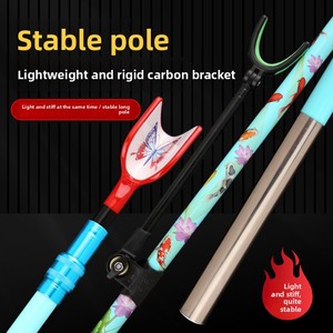 Support de canne à pêche en acier inoxydable, type canon, avec crochet arrière et piquet de fixation au sol pour positionnement sécurisé de la canne - Product Image 1