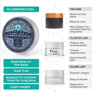 Fabricante de Guangzhou produce latas redondas de aluminio de 50 ml y 60 ml en negro mate, latas de aluminio para té negro, latas metálicas. - Product Image 2