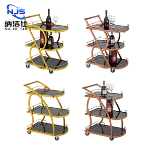 Chariot de bar Chariot de dessert Chariot de bonbons pour bar Carrello Chariot à vin d'utilisation d'hôtel, chariot de service en stock - Product Image 3