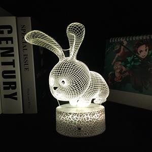 RGB Kleur Decoratief Baby Nachtlampje 3D Optische Lamp Konijn Arylic Paneel LED Lightbox Slaapkamer Ornamenten Drop Shipping - Product Image 5