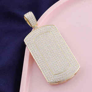 สร้อยคอจี้รูปกากบาทประดับเพชรโมอิสซาไนต์ทรงเหลี่ยมเจียระไนแบบบริลเลียนท์ VVS เงินแท้ 925 ขนาดสั่งทำได้สำหรับขายส่ง - Product Image 3