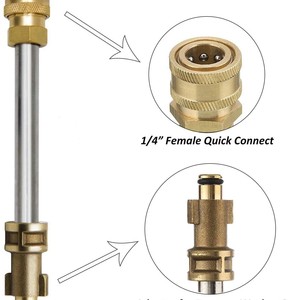 Adaptateur de tige d'extension pour pistolet à eau haute pression, connexion rapide G1 4, en cuivre et acier inoxydable, pour nettoyeur Bosch - Product Image 4