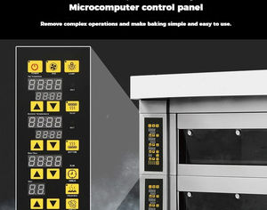 فرن هواء ساخن تجاري كهربائي مكون من 5 أدراج + خزانة عازلة مبردة بطبقة واحدة + 12 صينية - Product Image 2