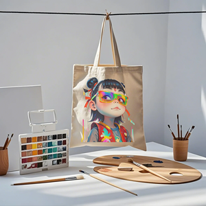 NEZHA Image Design Customized Character Printing <b>Canvas</b> <b>Shopping</b> <b>Bags</b> Unique Personalized Cultural Creative Arts Crafts - Product Image 5