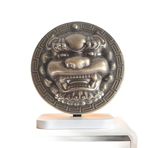 Armure de tête de bête en métal KI Tengqiao, épaulettes de tigre, décorations rétro chinoises pour films et télévision - Product Image 5
