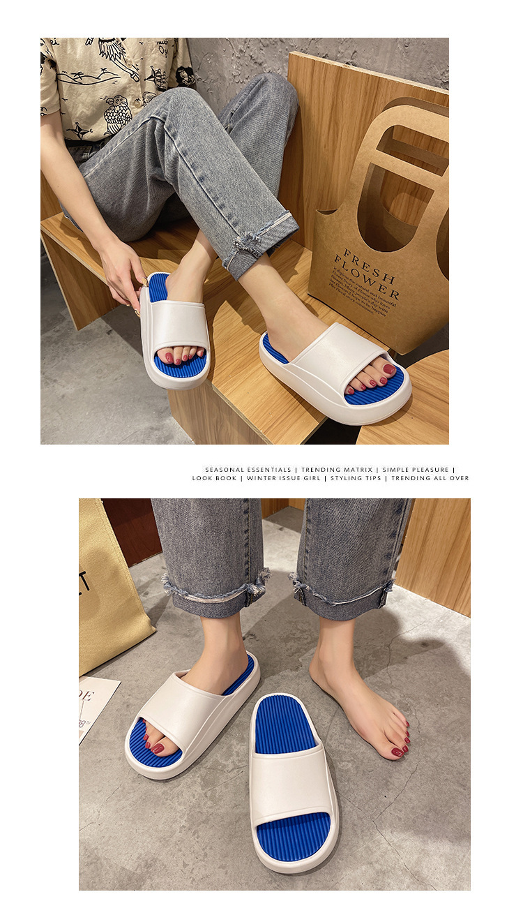 Women Mens Slides Slippers Summer Outdoor Platform Slippers Indoor Bath Flat Shoes