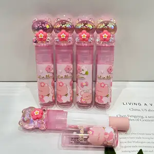 Custom Cherry Blossom Cat Lipstick eraser Kids Cute 3d Cute Cat Paw rotate Eraser With Customized Design