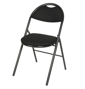 Chaises pliantes populaires simples Siège et dossier en PVC en vrac Chaises en métal - Product Image 1