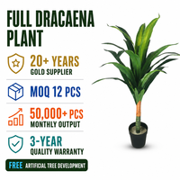 Plante artificielle Dracaena réaliste, fausse plante de maïs avec pot, verdure multi-tiges pour la décoration de la maison, de l'hôtel et du bureau, vente en gros