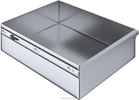 20 pouces. X 14 pouces X 5 In. Table de préparation en acier inoxydable avec tiroir, fabrication métallique pour cuisine commerciale