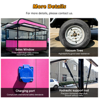 JINLIJING Custom Outdoor Beach Ice Cream Trailer Mobile Food Truck Electric 3 Wheels Tricycle Street Fast Food Cart