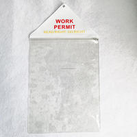 Pochette de permis en plastique PVC flexible pochette verrouillable pochette de permis de travail porte-documents