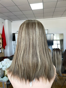 Pelucas de cabello virgen europeo 2025, pelucas superiores de encaje de capa súper ligera, proveedores de cabello eslavo Natural de Color Balayage - Product Image 4