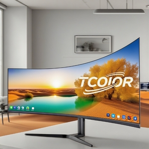 Màn hình cong 34 inch chất lượng cao 4K màu đen mới, màn hình máy tính để bàn chơi game <span class=keywords><strong>LED</strong></span> LCD 165Hz, tốc độ làm tươi cao - Product Image 1