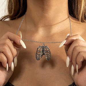 Brave Light fábrica de joyería de moda collar de jaula torácica anatómica Zombie Horror <span class=keywords><strong>Goth</strong></span> gótico victoriano espeluznante joyería de Halloween - Product Image 3