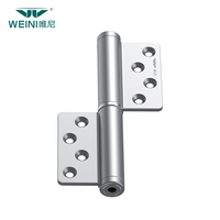 Charnière robuste en aluminium spatial noir mat de 5 pouces de type Q avec amortisseur à ressort amovible à fermeture automatique pour portes coupe-feu/bois