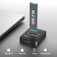Enclosure SSD M.2, Chip RTL9210C Protokol Ganda NVMe & SATA Pembaca SSD M.2, Casing SSD M2 Eksternal USB 3.2 Gen2 Tipe-C, 10Gbps
