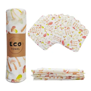 Manufactory Direct small Biodegradable Paperless Washable Natural Private Label unpaper Towel