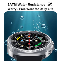 Montre connectée classique HD8C 2025 unisexe, IP68 3ATM, bracelet en gel de silice, écran AMOELD IPS, réveil, suivi d'activité, mode sport
