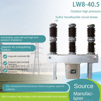 Interruptor de circuito de hexafluoruro de azufre de 35KV LW8-40.5/1600-31.5 1600A 50Hz para exteriores, interruptor de gas SF6 de alta tensión con tanque de potencia