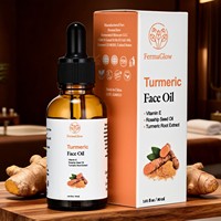 Huile Visage Nourrissante au Curcuma Fermenté, Huile de Graines de Rose Musquée et Vitamine E – Hydratante, Éclaircissante, Réparatrice pour Peaux Sèches – Soin Facial Hivernal