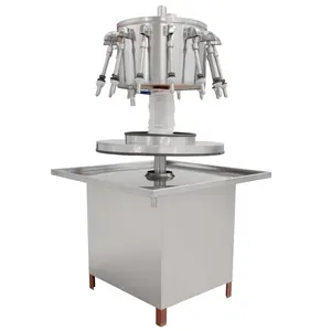 Semiautomática 14/12/10 cabezales llenadora de líquido manual rotativa máquina de llenado de alcohol de jugo de vino máquina de llenado automático